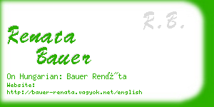 renata bauer business card